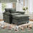 Chenille Cloud Accent Chair with Ottoman, Oversized Deep Seat Lounge Chair with Pillow-37788288
