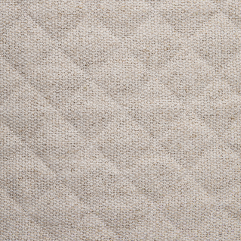 Twin White Cotton Linen Blend Quilt Set with Stripes
