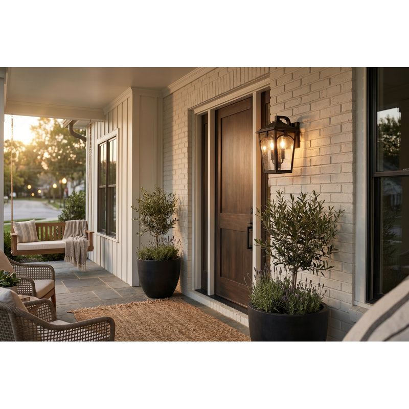 Lanterne murale d'extérieur 2 lumières Alyan, H 14,5 po x l 8,25 po x P 9,75 po, Deux lumières