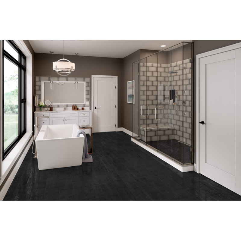 Rivera Pebbles™ Sized Natural Stone Pebble Tile, Black