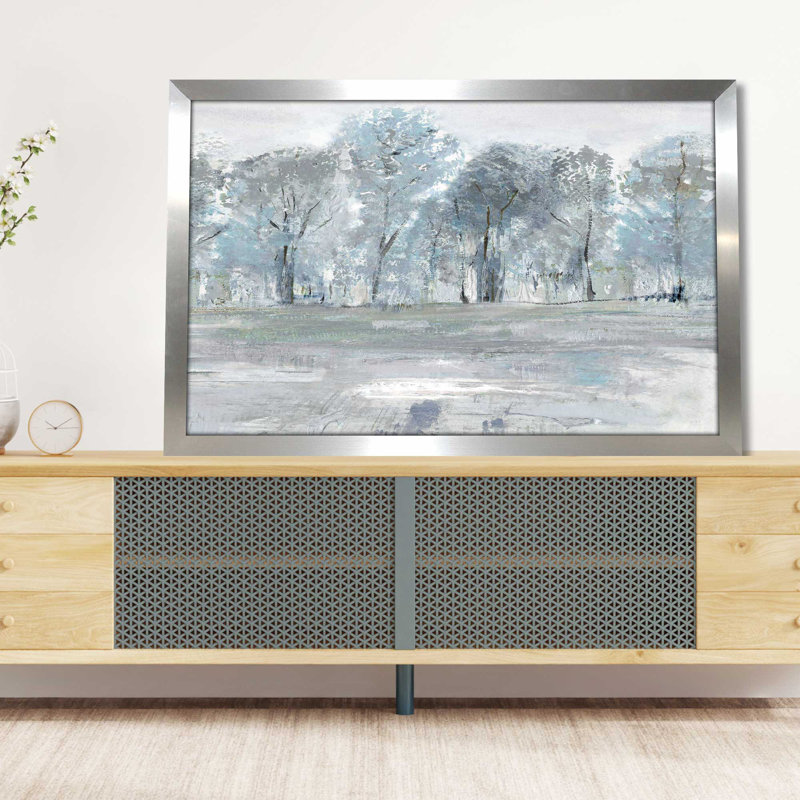 High Meadow I par Susan Jill - Peinture, L 27,5 po x H 21,5 po, Encadrement argenté