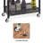 5-Tier Narrow Gap Cart - Brown
