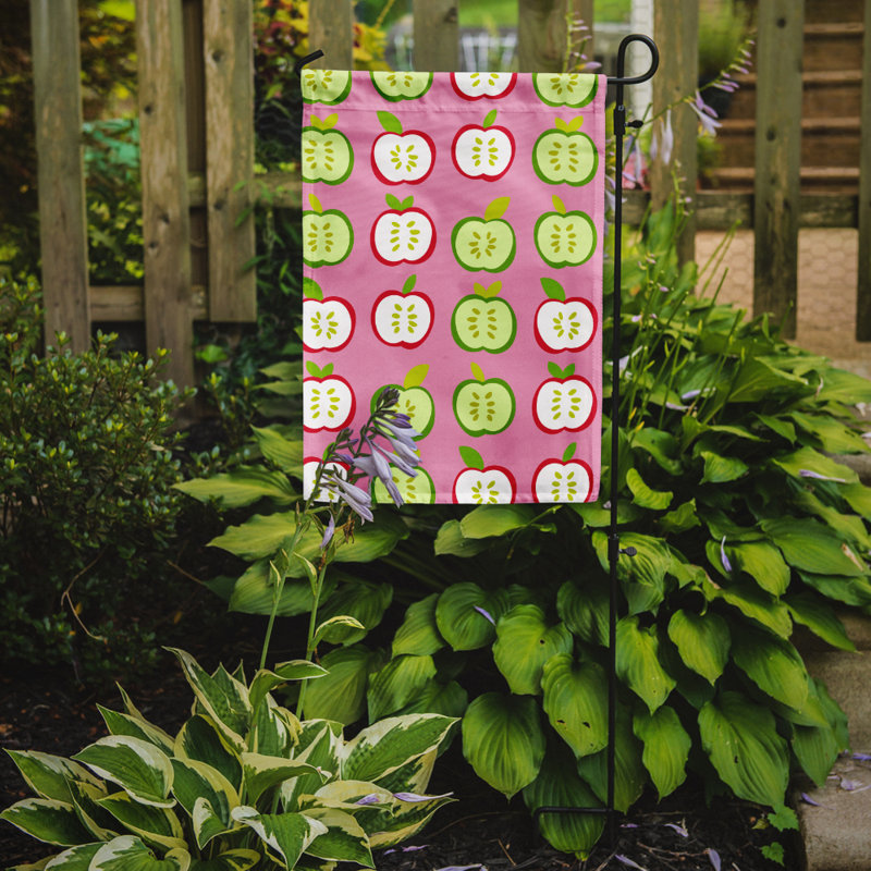 Pommes de polyester de 2 côtés 15 x 11 po. drapeau de jardin