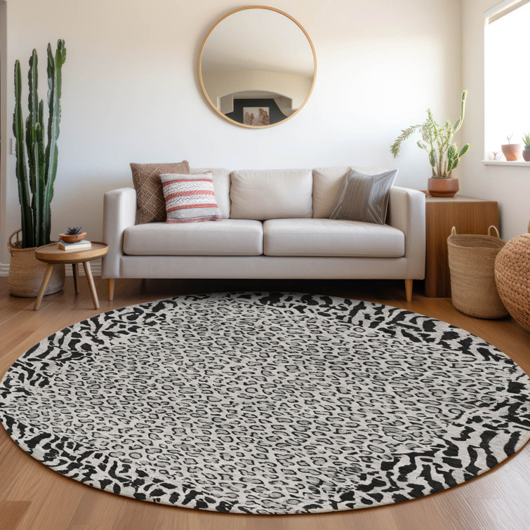 Machine Washable Indoor/Outdoor Claudian ACN1230 Gray Rug