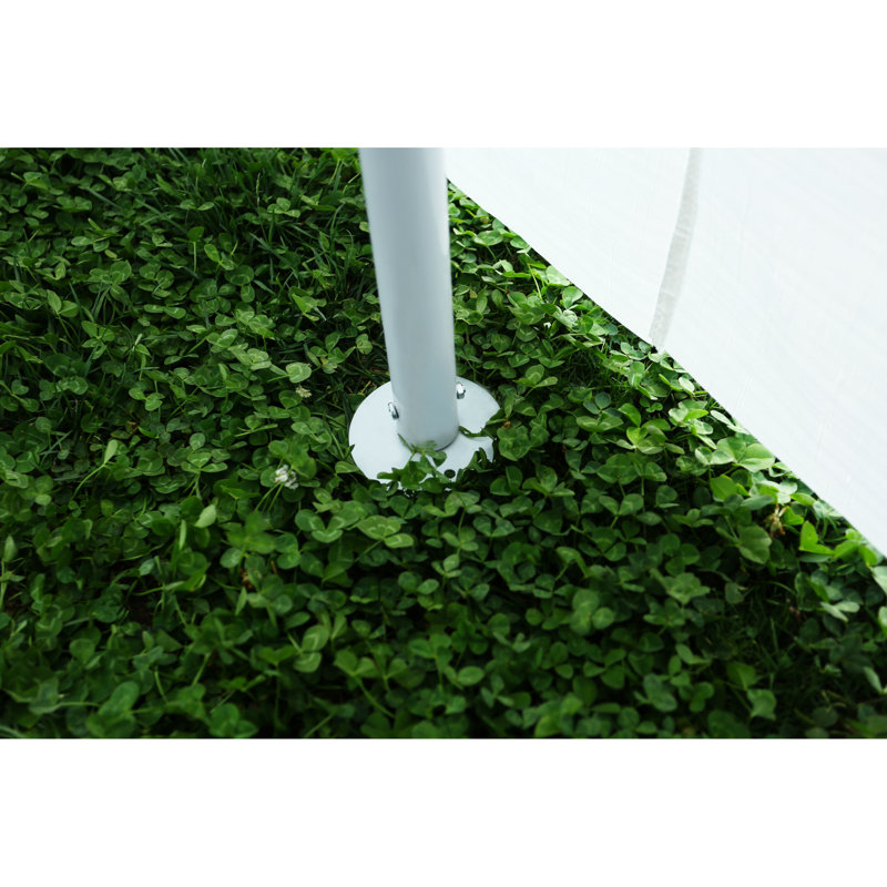 Abri de voiture robuste de 3 m x 6 m (10 pi x 20 pi) - Construction triangulaire stable, piquets d'ancrage, parois latérales amovibles et antirouille