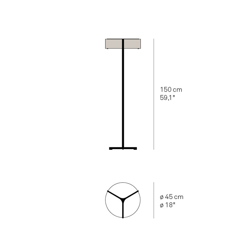 Thesis LED Floor Lamp, Matte Ivory
