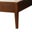 Grand lit plateforme en bois Gosman, noyer