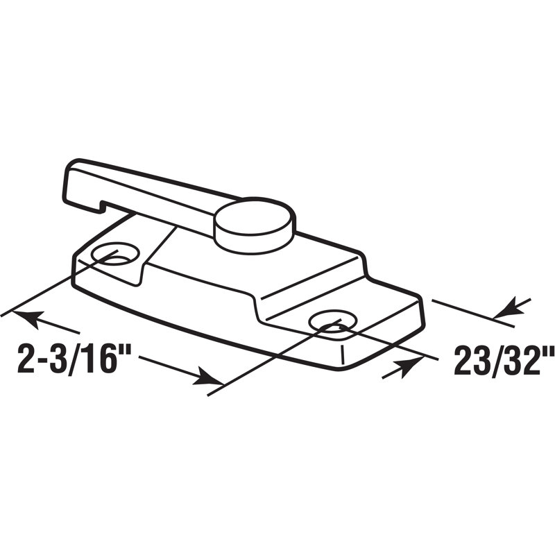White Painted Vinyl Window Sash Lock with Diecast Construction