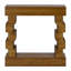 Console géométrique empilable en bois avec finition naturelle chaleureuse