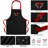 Schwank Apron – Black Denim BBQ Apron with 3D Embroidered Logo, Durable Cooking Apron for Grilling, Kitchen & Outdoor Barbecue