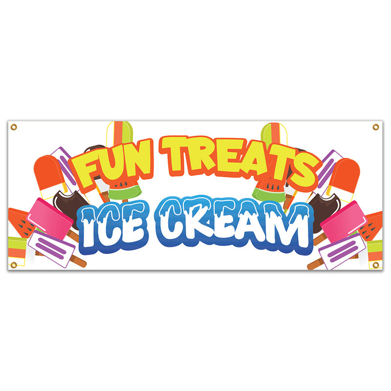 Bannière crème glacée Fun Treats
