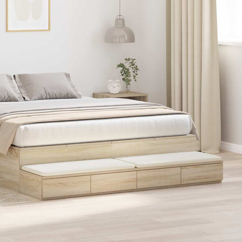 140cm W Manufactured Wood Bedside Table
