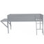 Lit mezzanine en bois avec bureau et DEL, gris-1964640333