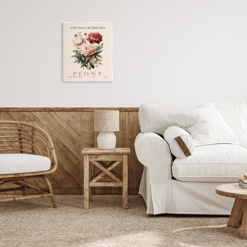Natural Peony Bundle Wall Plaque, design by Christopher Giampietro