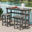 Davonia HDPE Outdoor Dining Stool 2-Pack