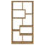 Naomi 71 Inch Bookshelf with 6-Reversible Shelves, Mango Brown Wood