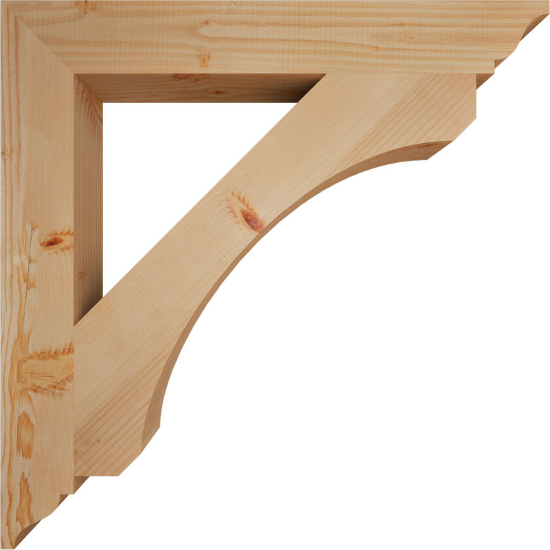 Support en bois rustique traditionnel BKTLEC01, Douglas (lisse), H 30 po x l 3,5 po x P 30 po