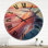 Horloge murale en bois surdimensionnée Coastal Abstract Waterscapes II