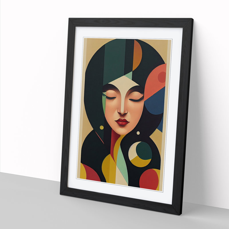 Woman Surrealism - Wall Art, 64cm H x 46cm W x 2cm D, Walnut