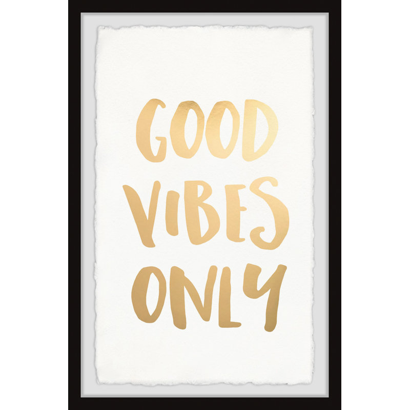 Or vibes-impression sur papier encadrée, H 12 po x l 8 po x P 1,5 po