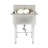 40.5X27x24” Freestanding Utility Sink with Backsplash