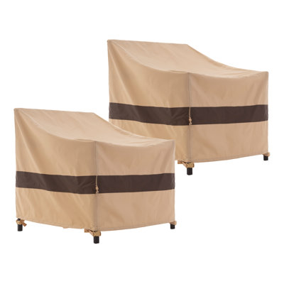 Patio Chair Cover, Outdoor Lounge Cover, 29"(W) × 30"(D) × 36/26"(H), Solution Dyed Rip-Stop Fabric, 3-Year Warranty by GlenvalNY