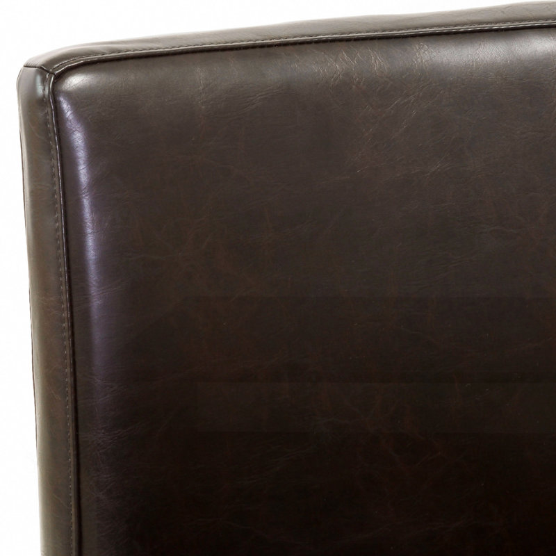 Tabouret de comptoir de 26 po en cuir brun