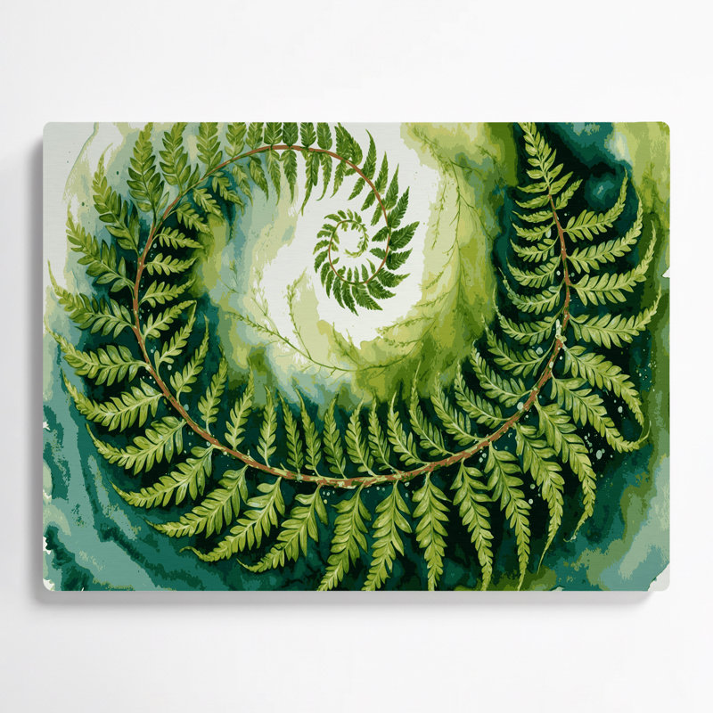 Art mural en métal Botanical Interrupted, H 240 po x l 240 po x P 0,05 po