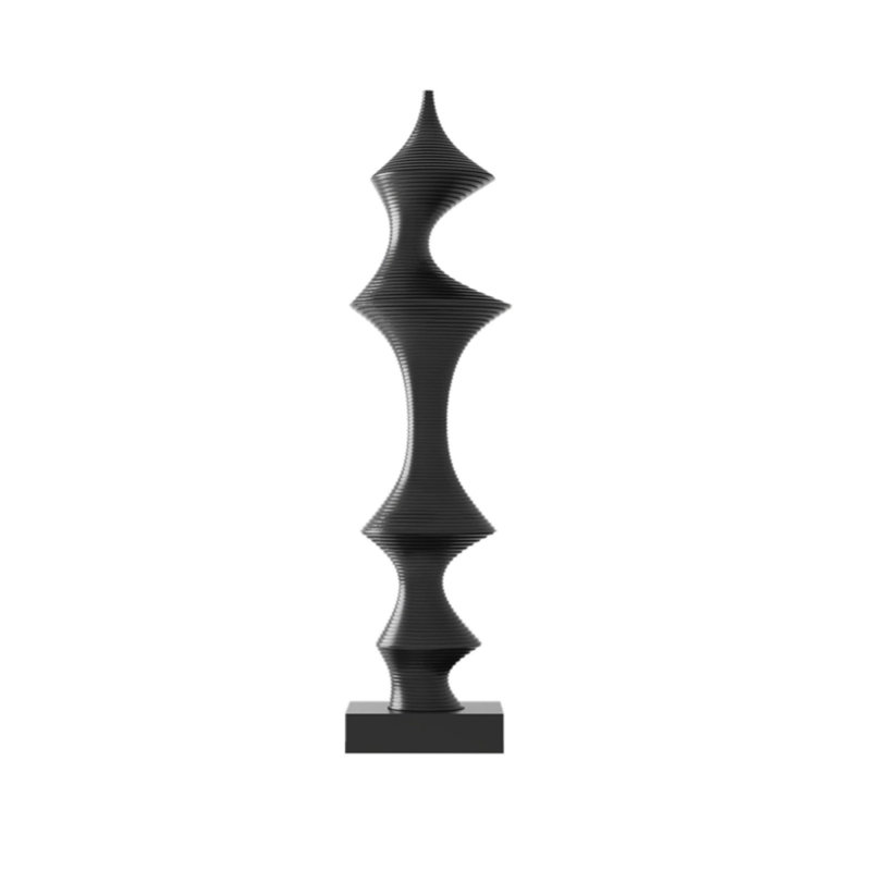 Ornement colonne haut de gamme Wabi-Sabi, Noir