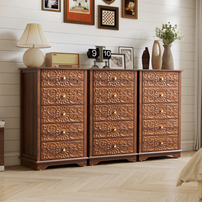 20.07'' W 5 - Drawer Embossed Dresser
