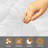 Embossed Mattress Topper Thick Full Cover Breathable Mattress Anti-Slip Protective Cover-1997147092