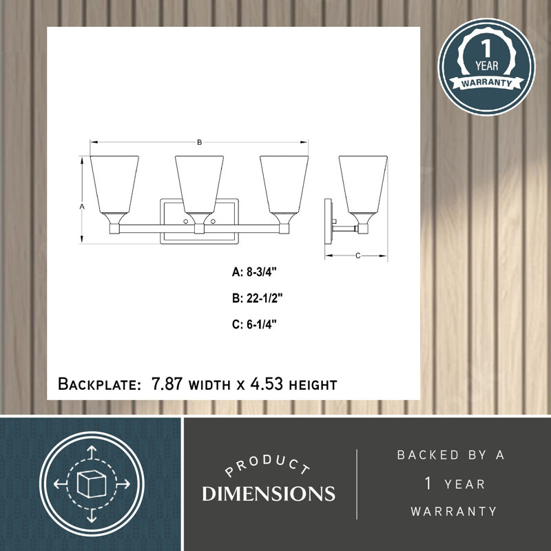 Ensemble de meuble-lavabo transitionnel 3 lumières Lanaysha, Or moderne