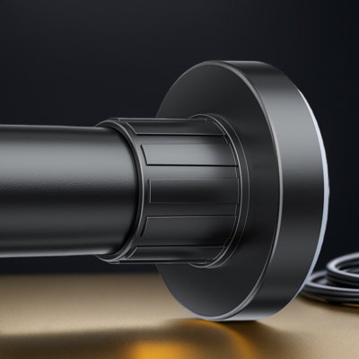 Tringle à rideau de douche à tension de ressort réglable - tringle télescopique en acier inoxydable sans perçage, antirouille et antidérapante, utilisation polyvalente