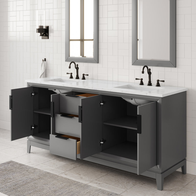 Elizabeth 72'' W Double Vanity, Cashmere Gray