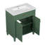 Meuble-lavabo de 30 pouces avec lavabo en céramique, porte à fermeture en douceur et tablettes réglables-1733361908