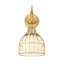 Millani 8 in. 1-Light Brushed Gold Indoor Wall Sconce Light for Bathrooms-733374548