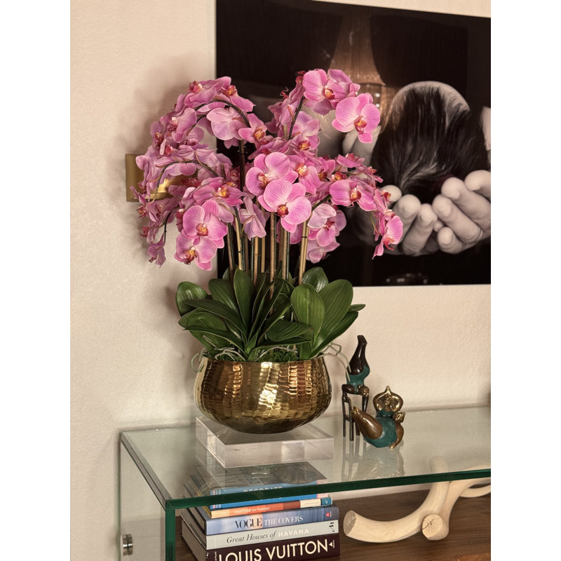 Roberi Orchid Arrangement in Planter, 28" H x 18" W x 18" D