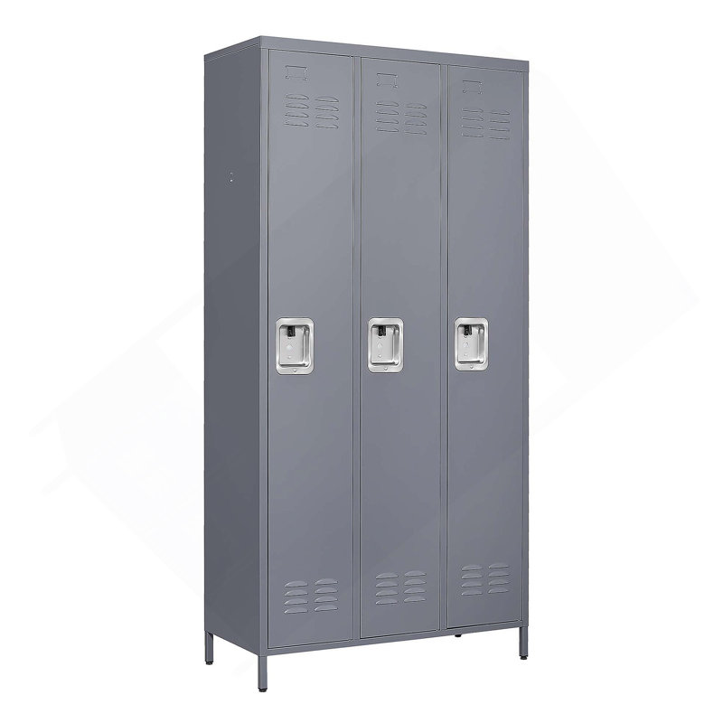 Casier de rangement en acier durable à trois compartiments avec sécurité accrue et assemblage facile pour une utilisation polyvalente