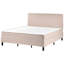 Upholstered Fabric Bed with Mattress-1814271319-1814271325
