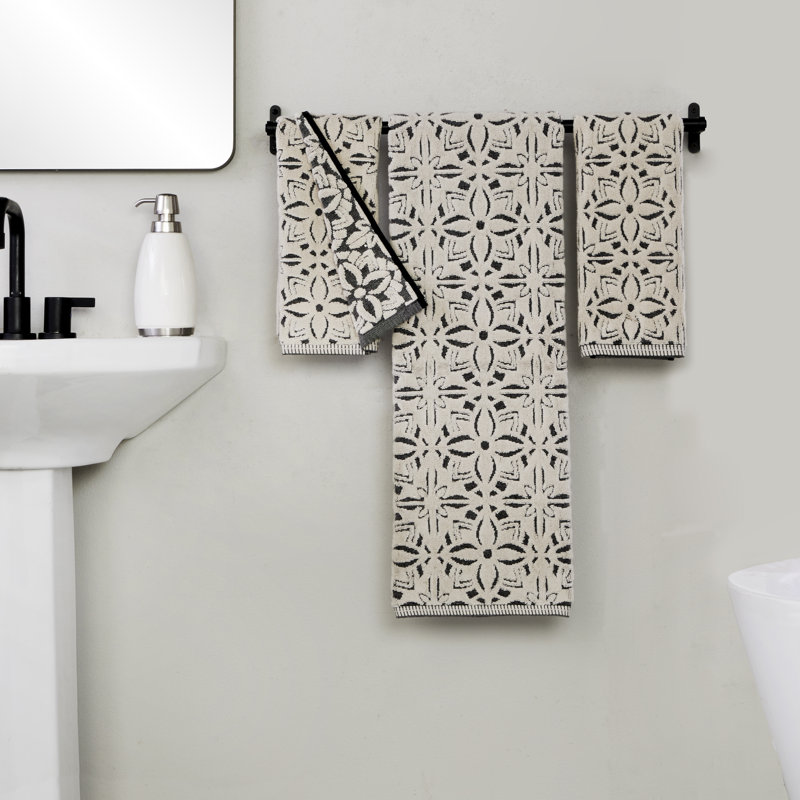 LISBON JACQUARD BATH-BLACK