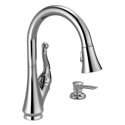 Talbott Pull Down Sprayer Kitchen Sink Faucet with Matching Soap Dispenser