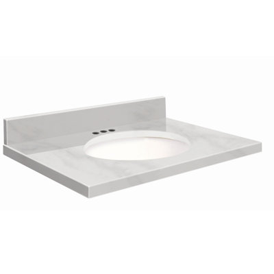 Dessus de salle de bain simple 25 po meuble-lavabo