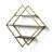 3 Piece Diamond Wood Accent Shelf