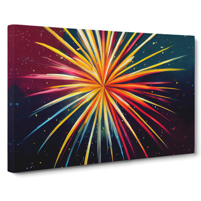 Blooming Fireworks - Wrapped Canvas