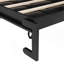 Lit escamotable Queen Size gain de place avec rangements latéraux, noir