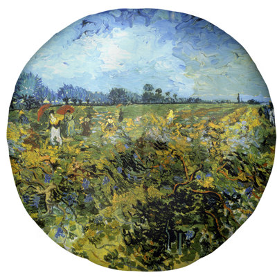 Coussin de plancher vincent van gogh the vineyard