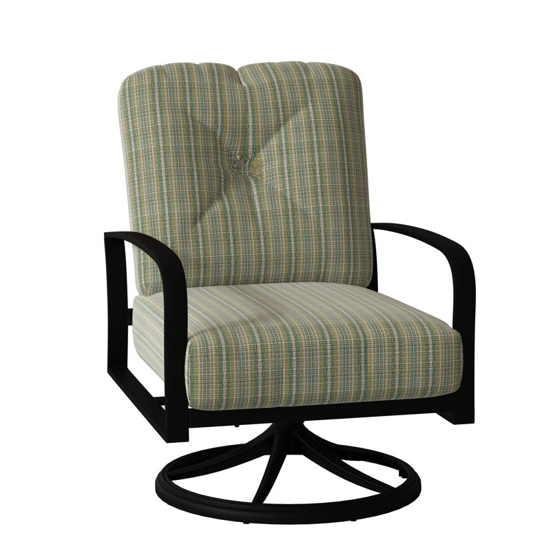 Fremont Outdoor Rocker Chair, Textured Black, Canvas Bird's Eye Sunbrella® Canvas