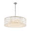 12-Light Round Chandelier with Sparkling Crystal Accents