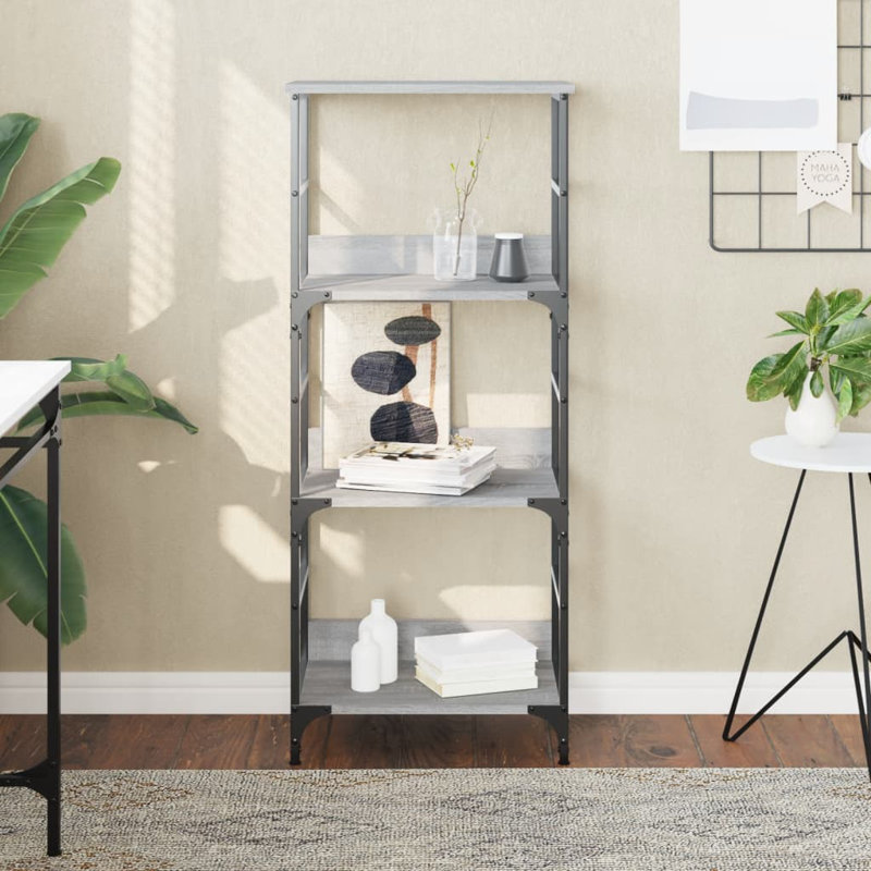 Holweg 50cm W Steel Standard Bookcase, Grey Sonoma, (3 Shelves) 117.5 cm H x 50 cm W x 33 cm D