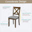 Ensemble de chaises de salle à manger pour 4 personnes, chaise de cuisine avec siège rembourré, chaise d'appoint pour salle à manger, noyer-383324274